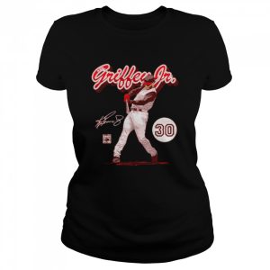 Cincinnati Reds Ken Griffey Jr. retro script signature shirt