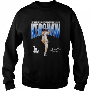 Clayton Kershaw Los Angeles Dodgers The Most Strikeouts in Dodgers History signature shirt 4