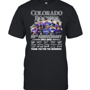 Colorado Rockies Baseball 28th Anniversary Signatures Thank You shirt