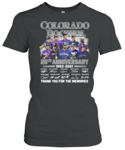 Colorado Rockies Baseball 28th Anniversary Signatures Thank You shirt 1 Colorado Rockies Baseball 28th Anniversary Signatures Thank You shirt 2