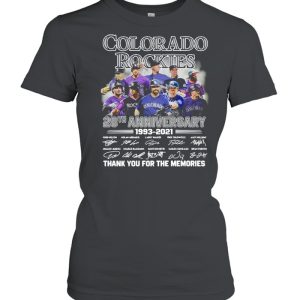 Colorado Rockies Baseball 28th Anniversary Signatures Thank You shirt