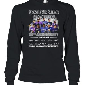 Colorado Rockies Baseball 28th Anniversary Signatures Thank You shirt 3