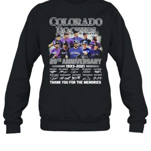 Colorado Rockies Baseball 28th Anniversary Signatures Thank You shirt 4