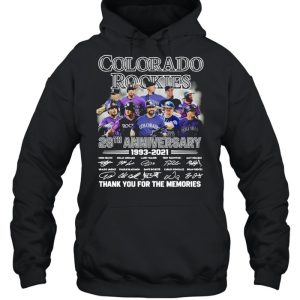 Colorado Rockies Baseball 28th Anniversary Signatures Thank You shirt 5