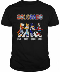 Colorado sports mascot Miles Rocky Dinger Bernie Abbey Road shirt 1