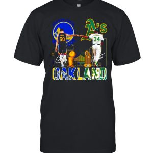 Curry Golden State Warriors and Stewart Oakland Athletics Oakland signatures shirt