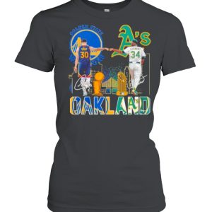 Curry Golden State Warriors and Stewart Oakland Athletics Oakland signatures shirt