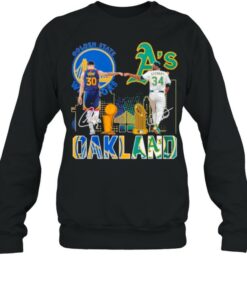 Curry Golden State Warriors and Stewart Oakland Athletics Oakland signatures shirt 4