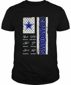 Dallas Cowboys name flag signatures shirt 1