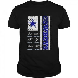 Dallas Cowboys name flag signatures shirt