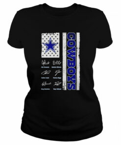 Dallas Cowboys name flag signatures shirt 2