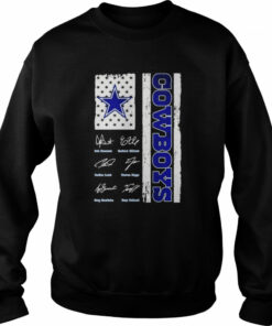 Dallas Cowboys name flag signatures shirt 4