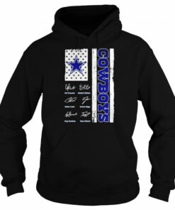 Dallas Cowboys name flag signatures shirt 5