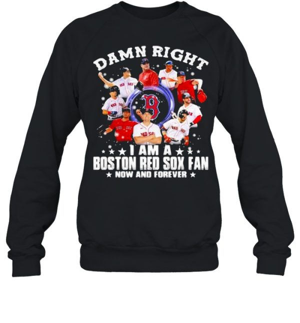 Damn Right I Am A Boston Red Sox Fan Now And Forever Stars Shirt