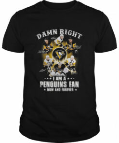 Damn right I am a Pittsburgh Penguins fan now and forever signatures 2022 shirt 1