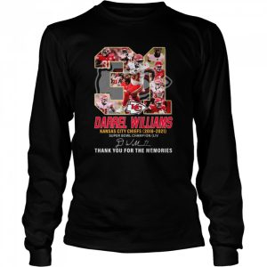 Darrel Williams Kansas City Chiefs 2018 2021 Super Bowl Champions Signatures Thank You For The Memories Shirt 3