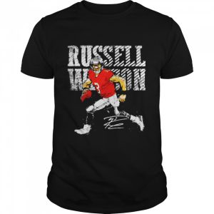 Denver Broncos Russell Wilson bold signature shirt