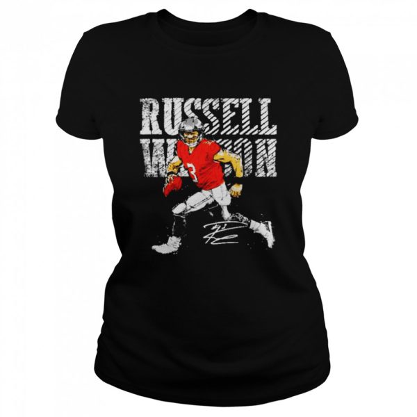 Denver Broncos Russell Wilson bold signature shirt