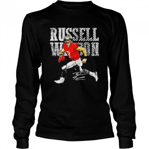 Denver Broncos Russell Wilson bold signature shirt