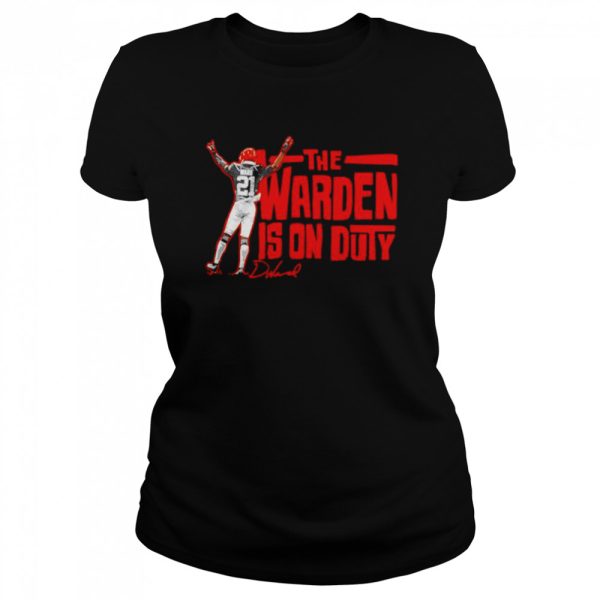 Denzel Ward Cleveland Browns warden’s on duty signature shirt