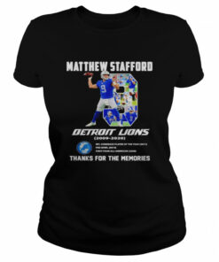 Detroit Lions Matthew Stafford 2009 2020 thanks for the memories shirt 2
