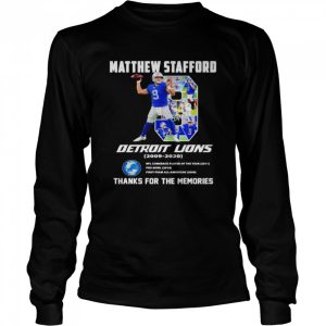 Detroit Lions Matthew Stafford 2009 2020 thanks for the memories shirt 3