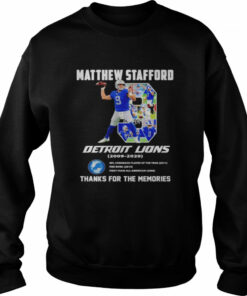 Detroit Lions Matthew Stafford 2009 2020 thanks for the memories shirt 4
