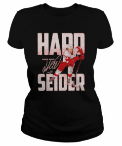 Detroit Red Wings Moritz Seider hard seider bold signature shirt 1 Detroit Red Wings Moritz Seider hard seider bold signature shirt 2