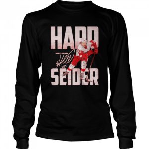 Detroit Red Wings Moritz Seider hard seider bold signature shirt 3