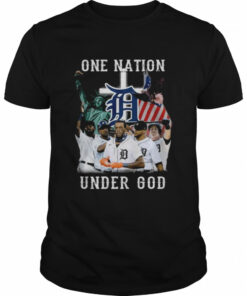 Detroit Tigers one nation under god American flag 2022 shirt 1