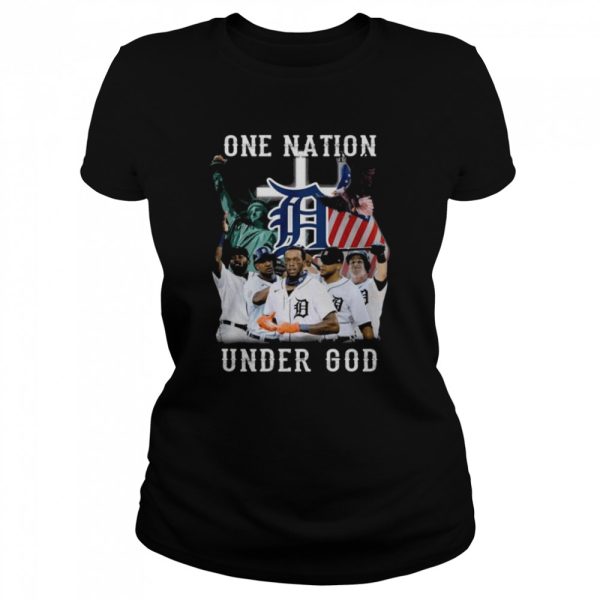 Detroit Tigers one nation under god American flag 2022 shirt