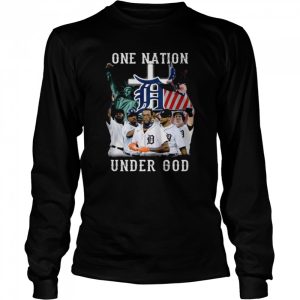 Detroit Tigers one nation under god American flag 2022 shirt 3