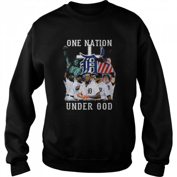 Detroit Tigers one nation under god American flag 2022 shirt