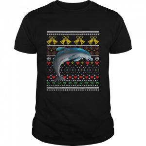 Dolphin Ugly Christmas Pattern X Mas Holiday Cute T Shirt