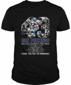 Don Perkins Dallas Cowboys 1961 1968 Signatures Thank You For The Memories Shirt 1