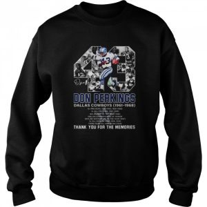 Don Perkins Dallas Cowboys 1961 1968 Signatures Thank You For The Memories Shirt 4