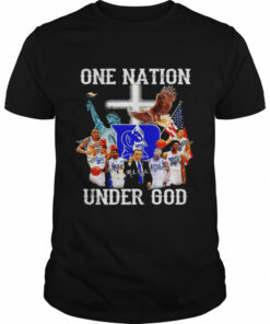 Duke Blue Devils one nation under God signatures T shirt 1