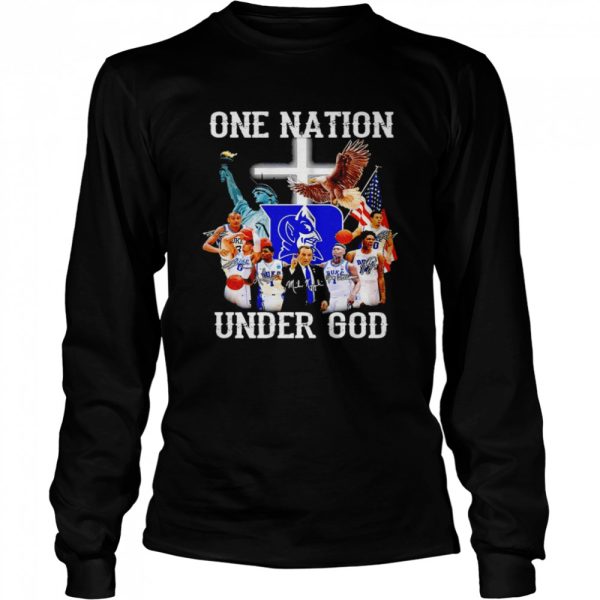 Duke Blue Devils one nation under God signatures T-shirt