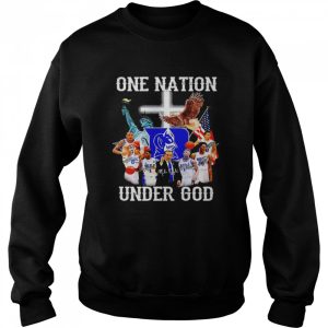 Duke Blue Devils one nation under God signatures T shirt 4