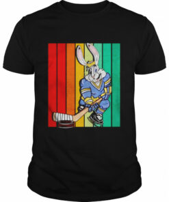 Easter bunny playing ice hockey shirt 1