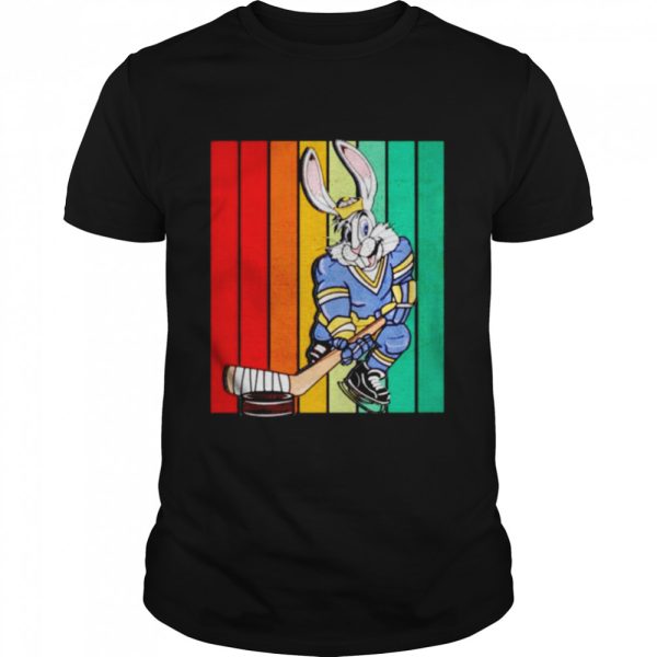 Easter bunny playing ice hockey shirt