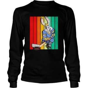 Easter bunny playing ice hockey shirt 3