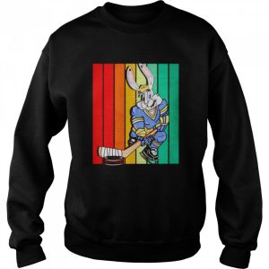 Easter bunny playing ice hockey shirt 4