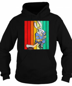 Easter bunny playing ice hockey shirt 5