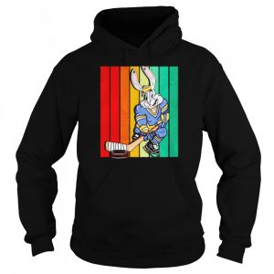 Easter bunny playing ice hockey shirt 5