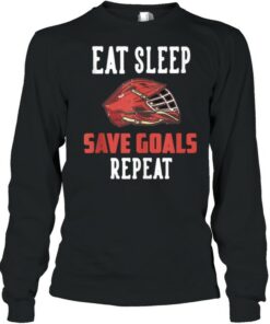 Eat Sleep Save Goals Repeat T Shirt 3