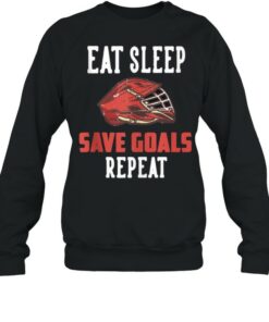 Eat Sleep Save Goals Repeat T Shirt 4