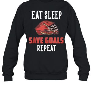 Eat Sleep Save Goals Repeat T Shirt 4