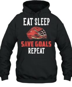 Eat Sleep Save Goals Repeat T Shirt 5