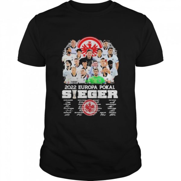 Eintracht Frankfurt Team 2022 Europapokal Sieger Signatures Shirt